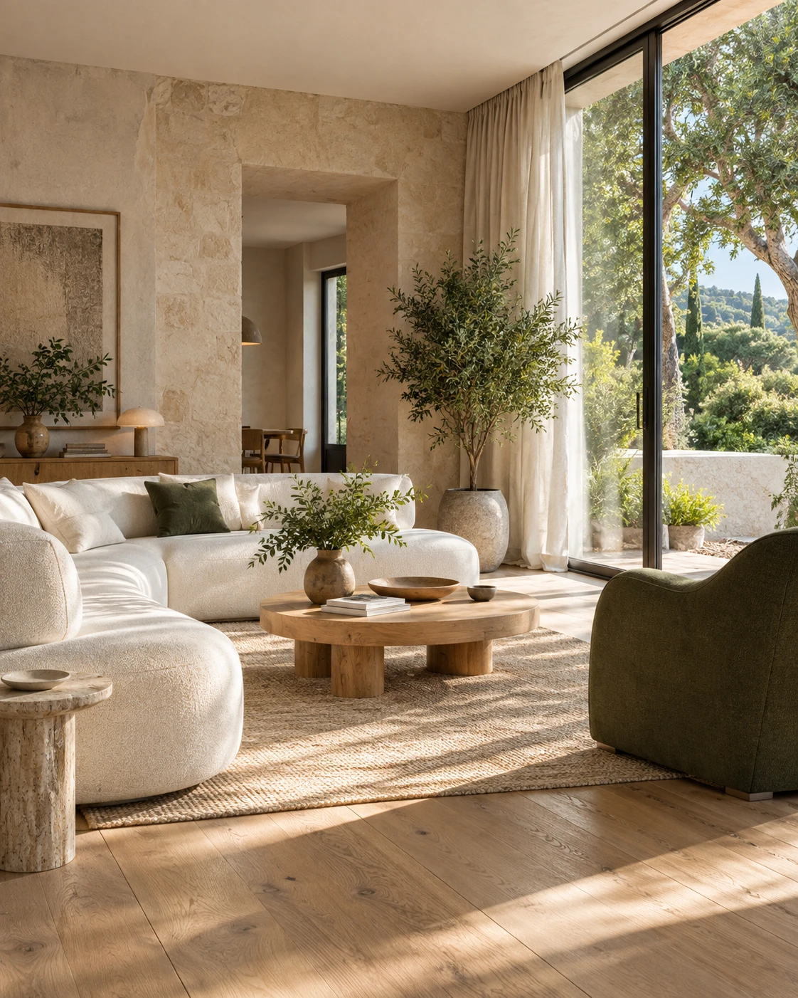 A bright, calm home with natural materials